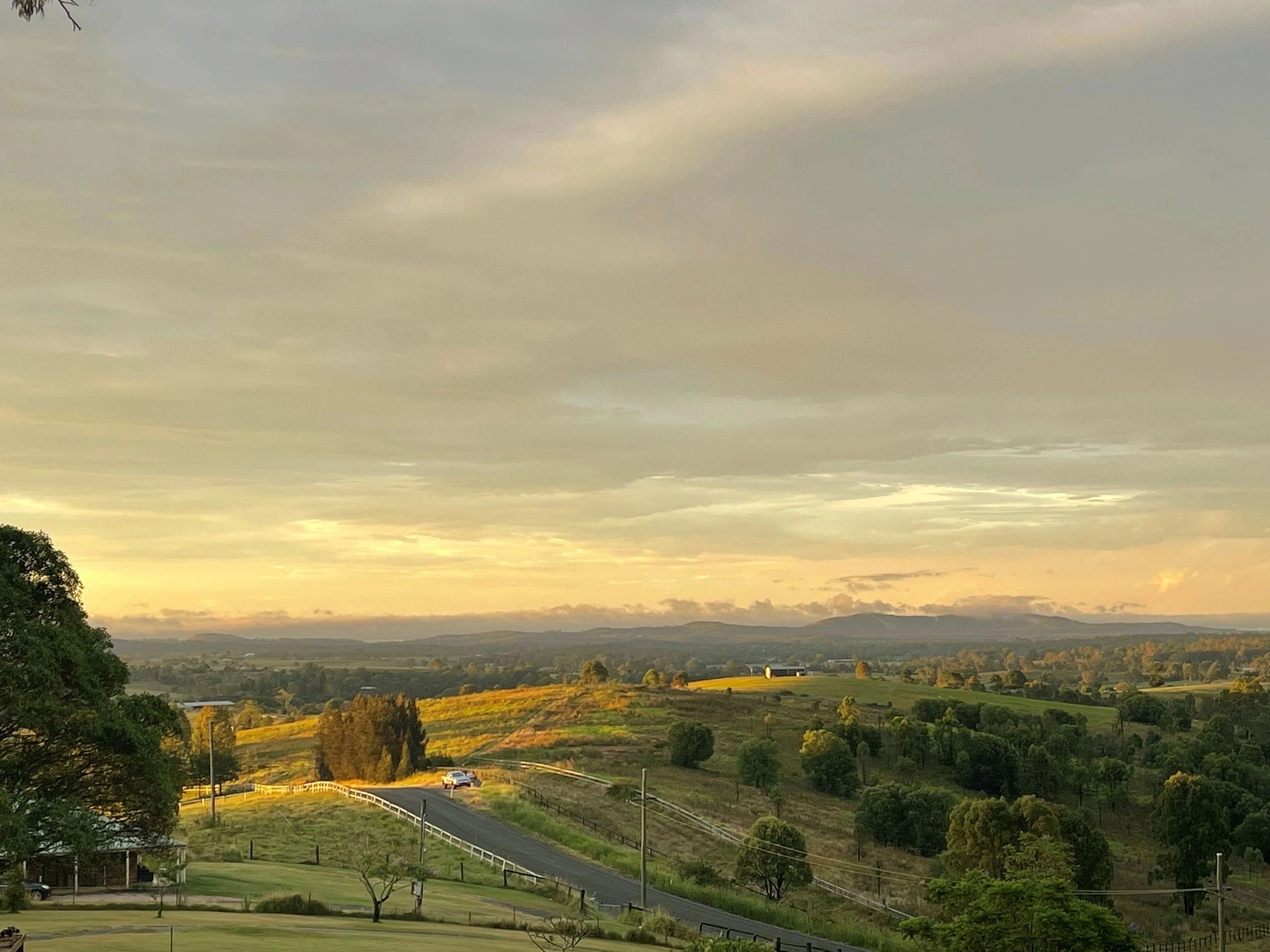 Sunset over the Biddaddaba valley, Scenic Rim